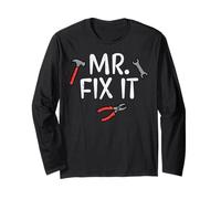 Fathers Day Mr Fix it Fun DIY Handy Man Dad Daddy Match Men Long Sleeve T-Shirt