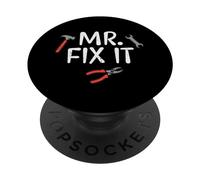 Fathers Day Mr Fix it Fun DIY Handy Man Dad Daddy Match Men PopSockets Adhesive PopGrip