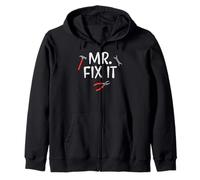 Fathers Day Mr Fix it Fun DIY Handy Man Dad Daddy Match Men Zip Hoodie