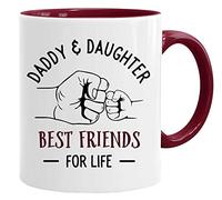 Fathers Day Mug| Daddy & Daughter Mug | Coffee Tea Mug for Breakfast/Birthday Presents for Dad/Uncle/Mam, 11oz Ceramic