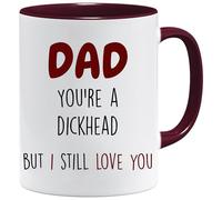 Fathers Day Mug | Gifts for Dad & Stepdad | Dads Mug | Christmas Presents from Daughter, Son, Kids | Funny Mugs for Dads | Novelty Gift | 11oz Dishwasher Safe Mug (DICKHEAD)