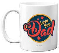 Fathers Day Mug Gifts - Love You Dad - Dad Birthday Mug Present from Son Daughter, Christmas Day Daddy Secret Santa Gift, 11oz Ceramic Dishwasher Safe Coffee Cup