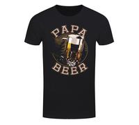 Fathers Day Papa Beer Mens Black T-Shirt
