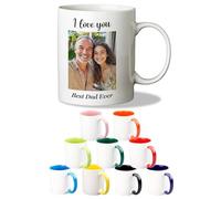 Father's Day Personalised Mug - Custom 11oz Ceramic Cup with Photo, Text, Name or Design, a Unique Gift for Dad, Grandpa, Ideal for Birthdays & Special Occasions.