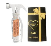 Father's Day Present from Daughter, Son and Kids - Best Dad Ever Hammer Multitool and Pliers Camping Gear Tools with Gift-Boxed