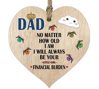 Fathers Day Present Wooden Heart Plaque, Light Wood Sign, Dad Birthday