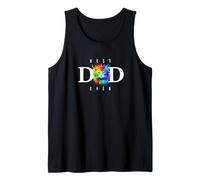 Father's Day Rainbow Cat Shirt For Dad,Dada Daddy Funny PAPA Tank Top