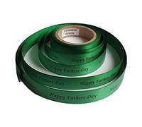 Fathers Day Ribbon rolls 10 colours abvailable 15mm x 5 metres Sunday 21st June 2026 (Emerald Green)