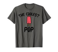 Fathers Day The Coolest Pop Popsicle Ice Cream Grandpa Dad T-Shirt