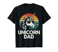 Fathers Day Unicorn Dad Retro Daddy Papa Dadacorn Family Men T-Shirt