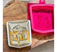 Fathers Day Whiskey Glass Cookie Stamp Embosser Fondant Stamp and Cookie Cutter