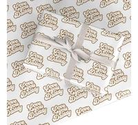 Fathers Day Wrapping Paper For Dad - Love You Daddy Birthday Gift Wrap, Letter Print Design For Parents, Made In The UK By Dyefor - 2 Sheets (50x70cm)