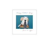 Father's Day You're Tie-Riffic! Cat Father's Day Greeting Card Woodmansterne