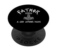 Fathor A God Among Dads - Viking Dad Norse Mythology PopSockets Adhesive PopGrip