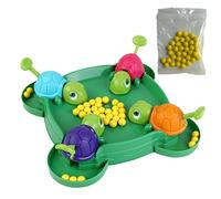 fatiaou Hungry Turtle Board Game, ABS Funny Turtle Feeding Game with 36 Peas, Turtle Food Beans Chessboard Game, Family Board Game for 2 to 4 Players, Travel 23 x 23 x 5 cm