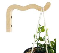 fatiaou Wooden Plant Wall Bracket, Flower Basket Hook, Waterproof, Durable, L-shaped, Hanging Basket Holder for Indoor Plants, Wind Chimes, Flower Holder and Garden Decoration, 17 x 15 cm