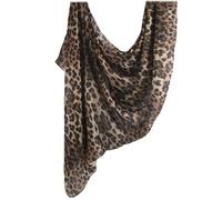Faticinfa Women Hijab Watercolour Floral Printed Breathable Light Weight Soft Rayon Viscose Woven Muslim Shawl Hijab Scarf, Leopard Print, 180x80CM