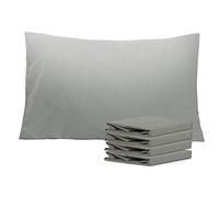 FATIMAHS HOME COLLECTION Silver Gray - Long Staple Extra Large Pillowcases 1000 Thread Count Set of 2 Egyptian Cotton 25 x 43 Inches Fits The Fluffiest Pillows & Pancake Pillow Extra Tall Pillowcase