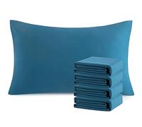FATIMAHS HOME COLLECTION Teal Blue - Long Staple Extra Large Pillowcases 1000 Thread Count Set of 2 Egyptian Cotton 25 x 43 Inches Fits The Fluffiest Pillows & Pancake Pillow Extra Tall Pillowcase