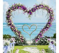 Fativo 81.5'' Diy Heart Shape Wedding Arches, Arch Backdrop Stand With Base