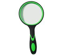 Fatiya 10X Magnifying Glass, 75mm Lens, Non-Slip Soft Rubber Handle, Shatterproof, Ideal for Reading, Inspection
