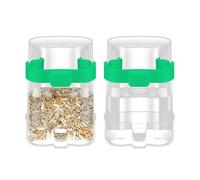 Fatiya 2 Pieces 6.7 Oz Automatic Bird Water Dispenser, Hanging No Mess Bird Feeder for Cage, Plastic Parakeet Water Feeder Drinker Seed Container for Cockatiel Canary Lovebirds Small Parrots