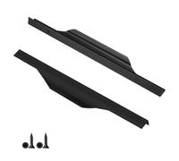 Fatiya 2 Pieces Aluminium Alloy Finger Pulls for Cabinets, 11.8 Inch Cabinet Edge Pull Handles, Concealed Hidden Draw Pull for Wardrobe Kitchen Bathroom Drawers (Black)