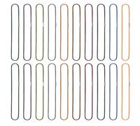 Fatiya 20 Pieces Colorful Elastic Bands for Notebook, Travelers Notebook Elastic Spring Bands, Stretchy Closure Loop for Travel Journals Standard Size Daily Planner Refill Replacement (10 Colors)