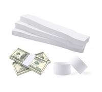 Fatiya 300 Pieces Paper Money Bands for Notes, Self Adhesive Currency Straps Bundles, Blank White Banknotes Bands for Cash Bill Wrappers