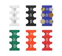 Fatiya 6 Pieces Japanese Coin Holder Hard Case with 6 Slots, Plastic Rectangle Coin Dispenser Storage Box, Portable Change Sorter Wallet for Travel Car Toll Shipping Transportation (6 Colors)