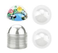 Fatiya 60 Pieces 3.5" Clear Plastic Dome for Craft, Handmade Half Ball Candy Dome, Transparent Half Ball Candy Holder Cover for Shaker Greeting Card Making Paper DIY Gift Box Decoration