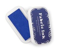 Fatiya Fabric Ink Pads for Rubber Stamps, Washable Craft Ink Pads for Card Making Scrapbook, Permanent Ink Pad for Wood, Paper, 3.7 x 2.1" (Indigo, 218)