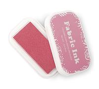 Fatiya Fabric Ink Pads for Rubber Stamps, Washable Craft Ink Pads for Card Making Scrapbook, Permanent Ink Pad for Wood, Paper, 3.7 x 2.1" (Pink, 257)