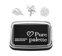 Fatiya Ink Pads for Stamping, Permanent Fabric Ink Pad, Fingerprints DIY Washable Stamp Ink Pad for Paper, Wood,Craft (Black)