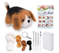 Fatiya Needle Felting Kit with Felting Tool and Instruction, DIY Craft Wool Felting Kit Birthday Gift, Handmade Felting Kits for Beginners Adult Women Men (1 Dog)