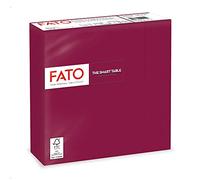 FATO 2 Ply Bordeaux Paper Napkins, Pack of 50, 33 x 33 cm, Suede, Burgundy