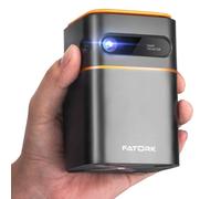 FATORK Mini Projector, 5G WiFi 6 Bluetooth Short Range Portable Projector HD 1080P DLP with Rechargeable Battery, 1G Memory, Support Portable Phone, Compatible with iOS/Android/HDMI/USB