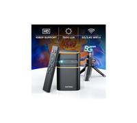 FATORK Mini Projector with 5G WiFi,1080P HD Small Projector Short Throw with Tripod, Outdoor Projector for Phone, Rechargeable Portable Projector, Compatible with iOS/Android/TV Stick/HDMI/USB 2.0