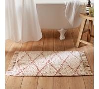 Fatouh Tufted Terracotta Bath Mat Ecru/terracotta