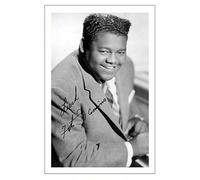Fats Domino Signed 12x8 Inch Photo Print Pre Printed Signature Autograph Gift Art Work, Wall Art
