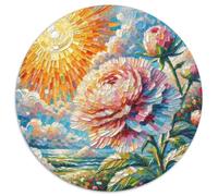Fatsia Japonica Flower Unique 1000-Piece Round Jigsaw of, Test Your Patience And Skill, Designed for Adults, Ideal for Evenings In 1000pcs (67.5x67.5cm)