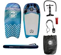Fatstick Premium Inflatable Surf Body Board Package with Handles - Board, Coil Leash, Dual Action Pump & Rucksack Bag - Also Ideal Swim Aid Board