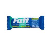 Fatt Keto Nut Bars - Coconut & Macadamia, 5-Pack - 3g Carbs - 100% Natural Low-Carb Clean Keto Snack Bar with Super Fats - High Fibre, Low Sugar, Sweetener Free & Vegan - Aka Fattbar