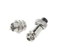 fatteryu Aviation Plug Male & Female Wire Panel Metal Connector 12mm 2/3/4/5/6 Pin GX12