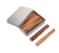 Fatwood Fire Starter Sticks 1 Box Khaki Wood for Fireplaces | Portable Efficient Ignition for Outdoor Cooking, Tinplate Box with Yellow Band, Black Beard Fire Starter