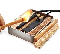 Fatwood Fire Starter Sticks - Indoor or Outdoor All Natural Pine Fire Starters for Campfires, Fireplace, Firepit, Wood Stove, or BBQ Grill - Kindling Wood Firewood Lighter (Tin Plus Flint Steel)