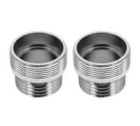 Faucet Adaptor 2PCS Aerator Connector 1/2" Thread Solid Metal Kitchen Tap Connector for Water Purifier（M24-1/2）