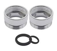 Faucet Adaptor 2PCS Aerator Connector Solid Metal Kitchen Tap Connector for Water Purifier (20mm Female to 22mm Male)