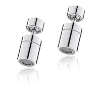 Faucet Aerator, 2 PCS Kitchen Sink Tap Aerator 360-Degree Swivel Adjustable Faucet Head Replacement with Nozzle Aerator Attachment 2 Spray Modes Function, 22 mm