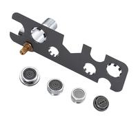 Faucet Aerator Key 9-in-1 - Stainless Steel Disassembly Wrench for Faucet Aerators | for Plumbers Homeowners Maintenance Staff Janitors Facility Managers Bathroom Bathtub